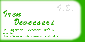 iren devecseri business card